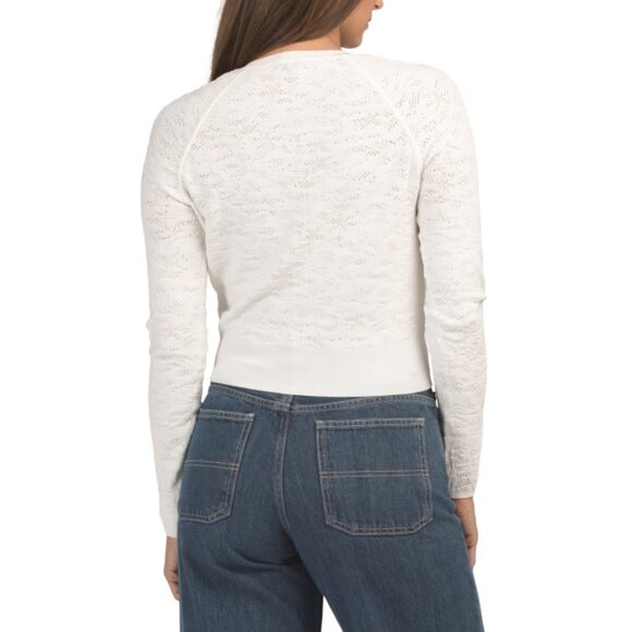RAG & BONE White Lucia Long Sleeve Cardigan - Picture 2 of 2